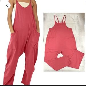 Coral/pink Long Romper